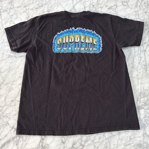 Supreme Other - Supreme Chrome Tee T-Shirt Logo Sz M Short Sleeve USA